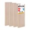 Unfinished Cradled Wood Panels for Painting, 4 Pack of 4x12 inch - Studio Birch Wooden Canvas Boards 3/4" Deep - Mixed-Media Craft, Acrylic, Oil, Encaustic, Paint Pouring Panel Board